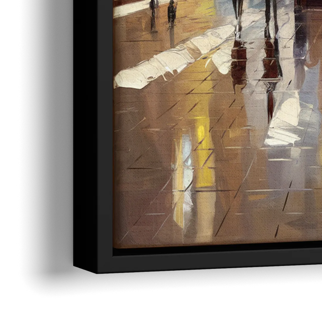 New York City Grand Central Station - Close-Up Black Frame Canvas