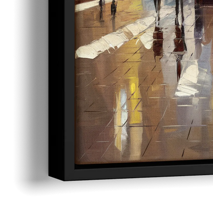 New York City Grand Central Station - Close-Up Black Frame Canvas