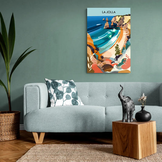 La Jolla Coastal Vibes - Canvas Wall Art Living Room