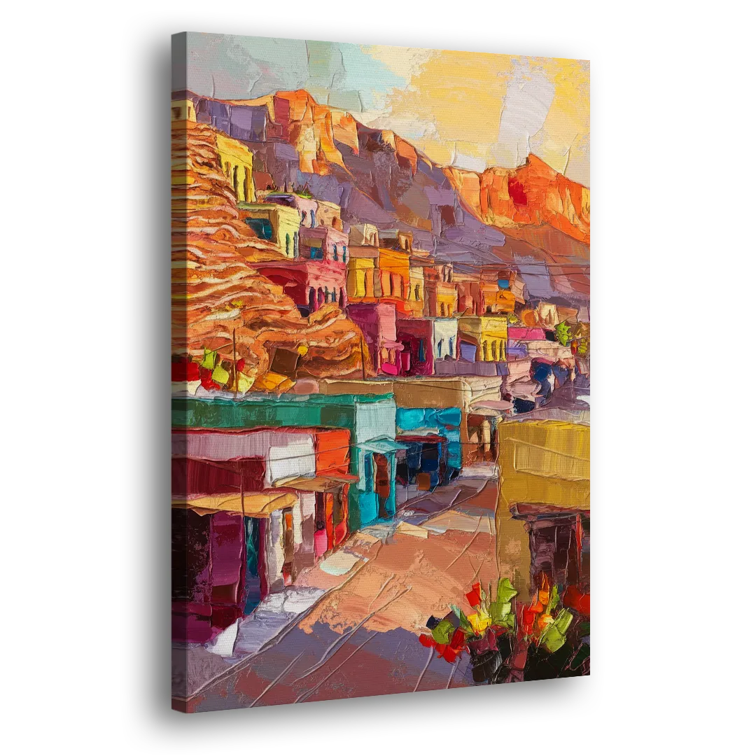 Bisbee Vibrant Skyline - Canvas Print Art Sides
