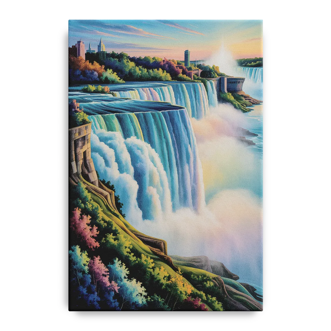 Niagara Falls Color Burst - Canvas Wall Art