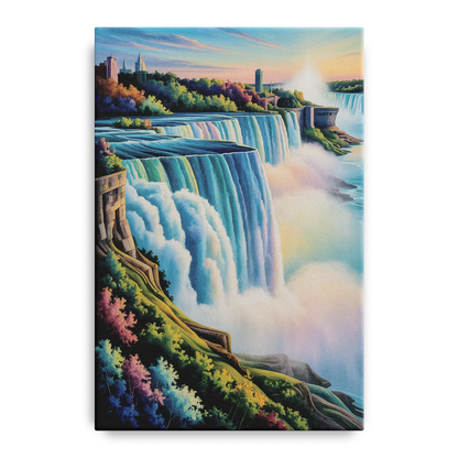 Niagara Falls Color Burst - Canvas Wall Art