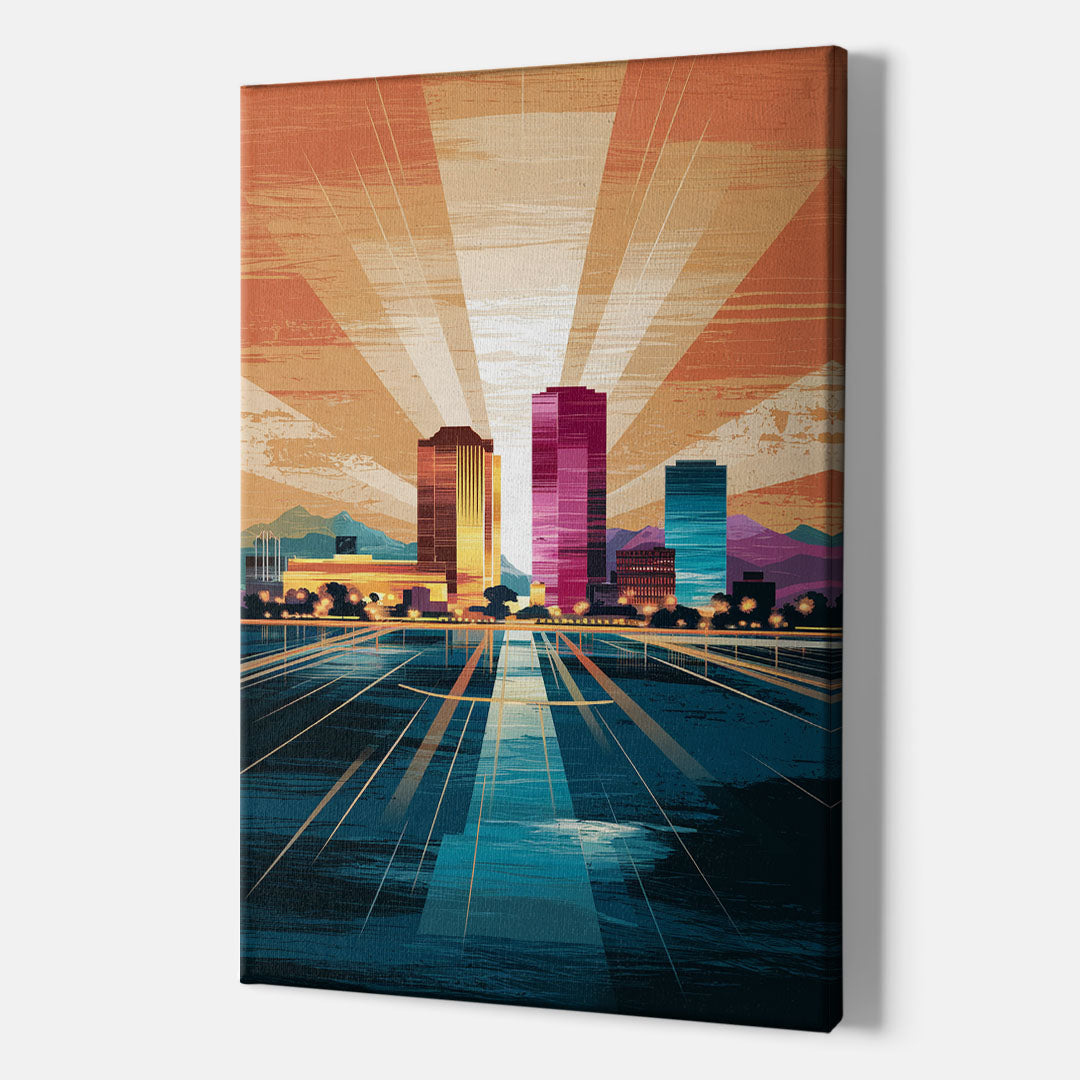 El Paso Downtown Vibes - Canvas Wall Art Indoor