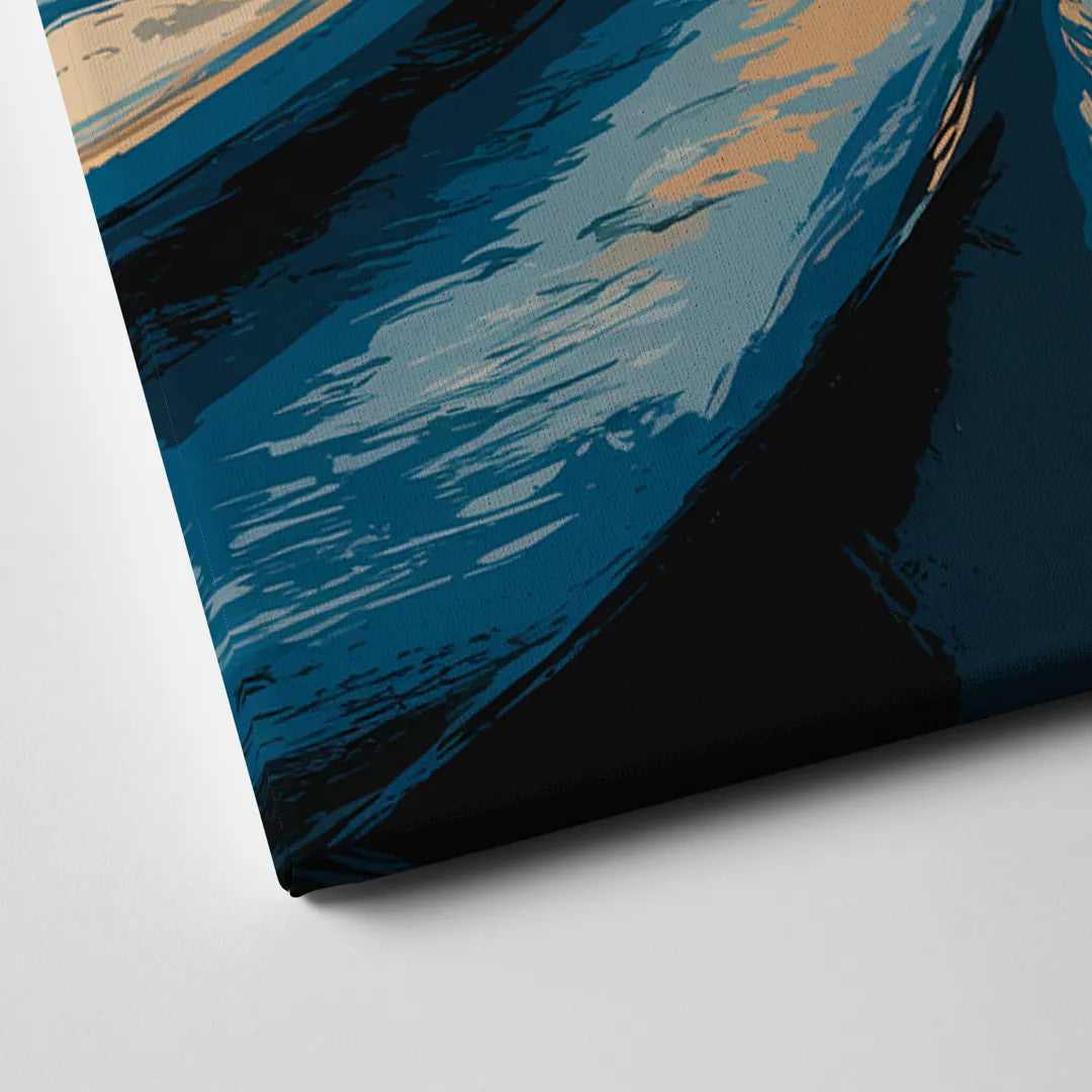 Seaside Sailboat Horizon Canvas Close Up