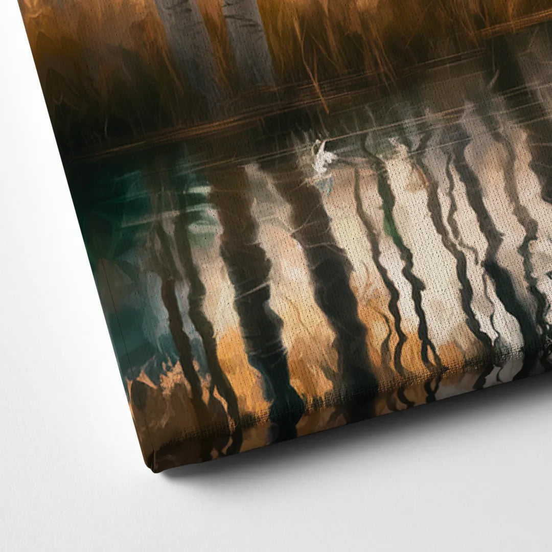 Aspen Forest Reflections Canvas Close Up