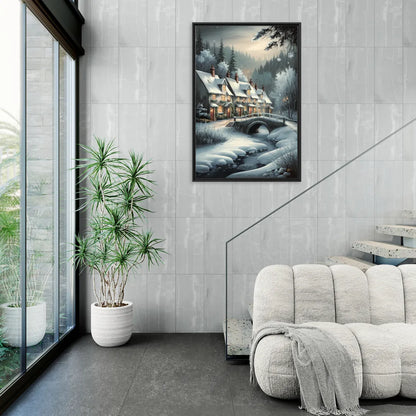 Ashland Winter Wonderland - Living Room Black Frame Canvas