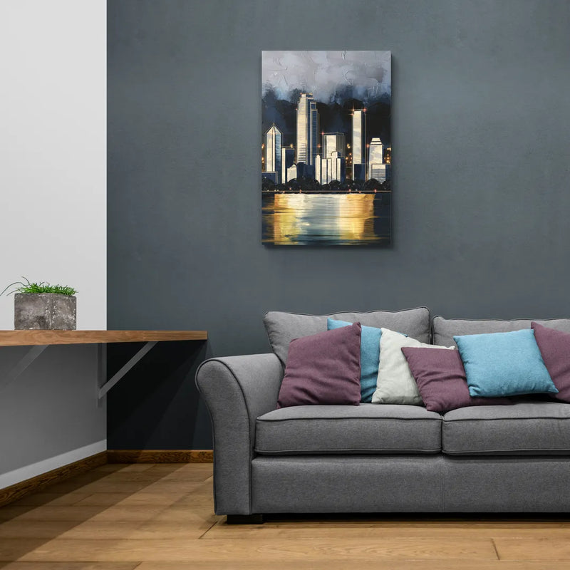 Irving Downtown Skyline - Canvas Wall Art Living Room