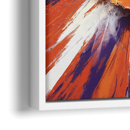 Greenville Clemson Tigers Pride - Close-Up White Frame Canvas