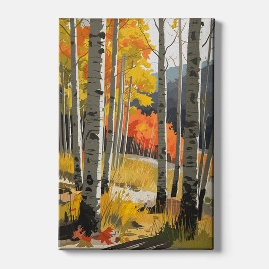 Aspen Vibrant Fall Colors - Canvas Wall Art