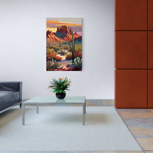 Phoenix Arizona Mountainscape - Canvas Wall Art Living Room