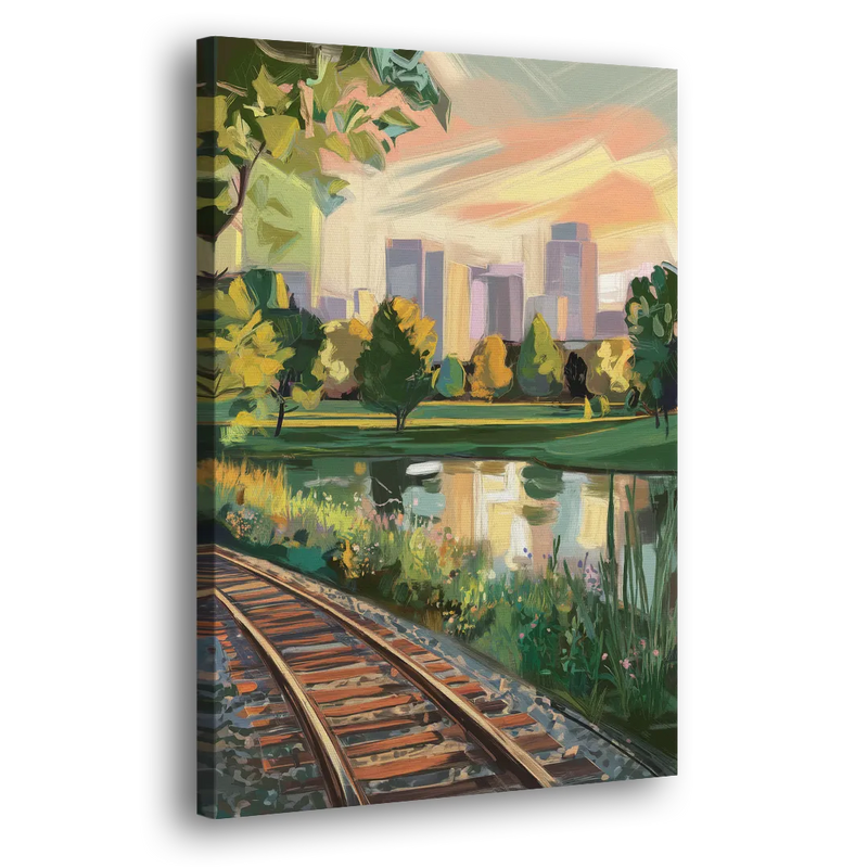 Birmingham Railroad Park - Canvas Print Art Sides