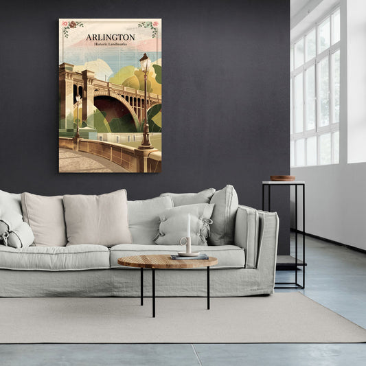 Arlington Historic Landmarks - Canvas Wall Art Living Room