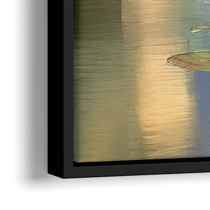 Madison Yahara River Tranquility - Close-Up Black Frame Canvas