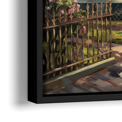 New Orleans Garden District Homes - Close-Up Black Frame Canvas