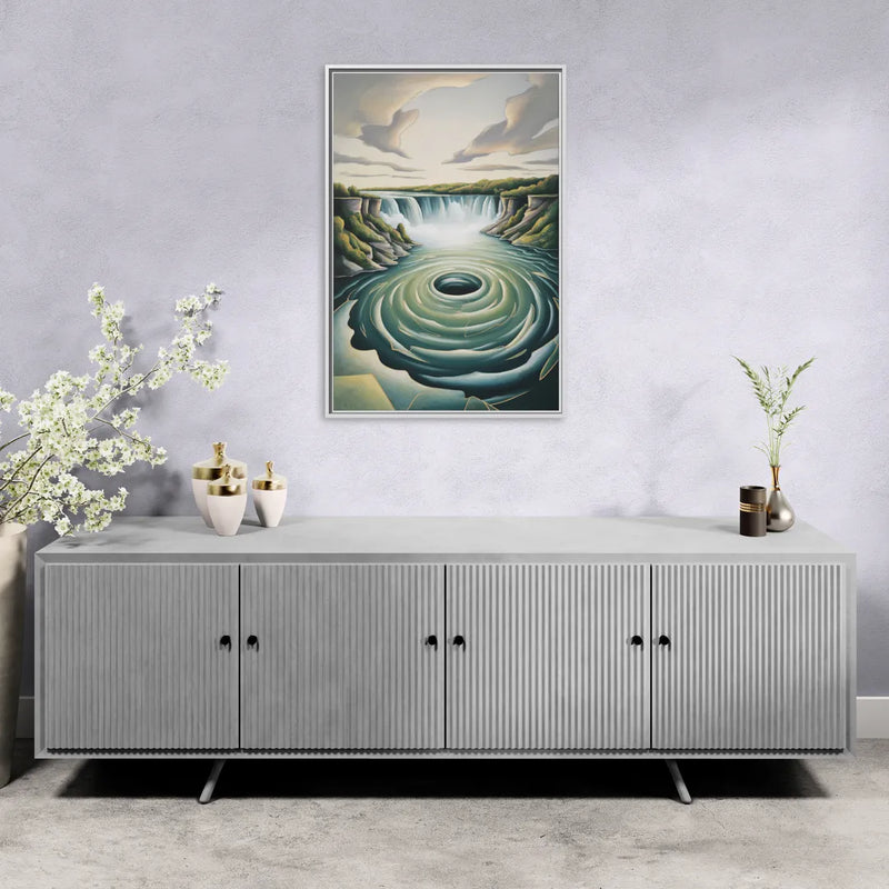 Niagara Whirlpool Aerial - Living Room White Frame Canvas