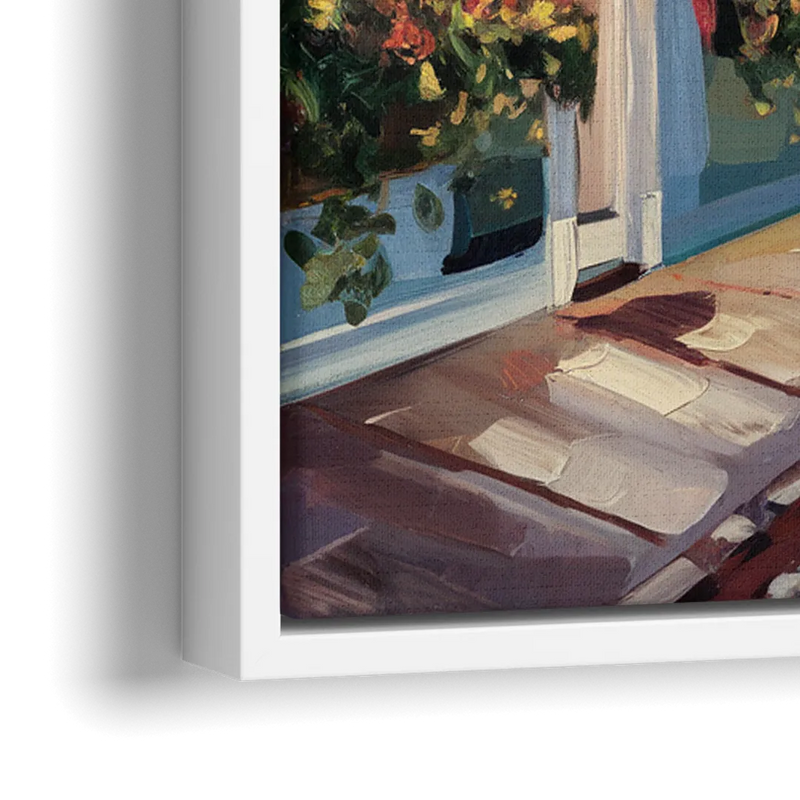 Charleston French Quarter - Close-Up White Frame Canvas