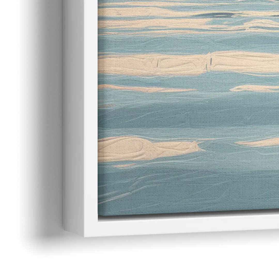 Detroit Riverwalk Serenity - Close-Up White Frame Canvas