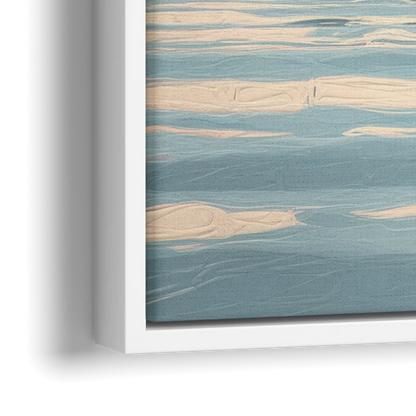 Detroit Riverwalk Serenity - Close-Up White Frame Canvas