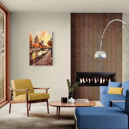 Milwaukee Riverwalk Views - Canvas Wall Art Living Room