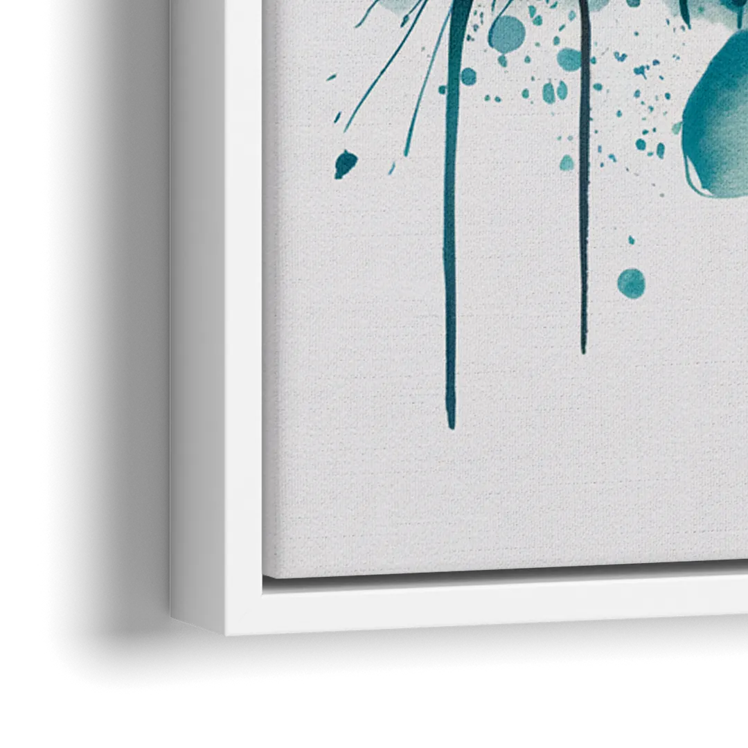 Albuquerque Skyline Sunset - Close-Up White Frame Canvas