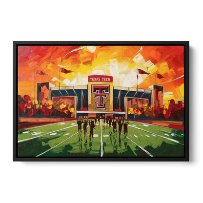Lubbock Classic Red Raiders - Black Frame Canvas