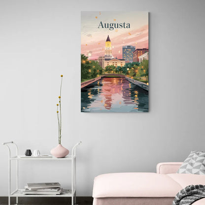 Augusta Historic Downtown Charm - Canvas Wall Art Living Room