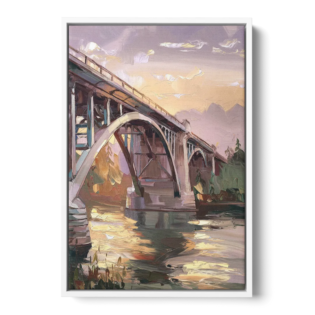 Spokane Historic Landmarks - White Frame Canvas