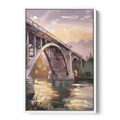 Spokane Historic Landmarks - White Frame Canvas