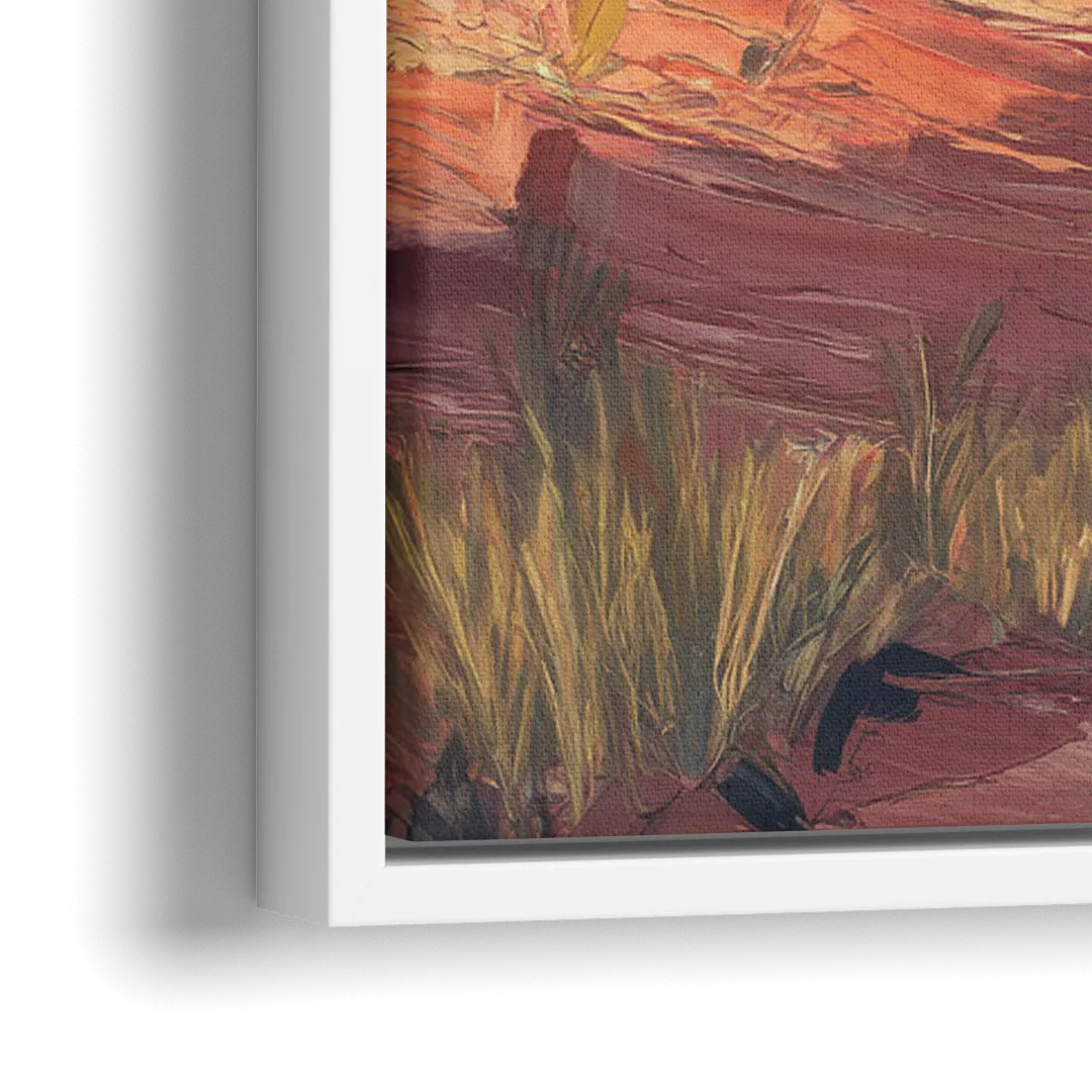 Colorado Springs Scenic Trails - Close-Up White Frame Canvas