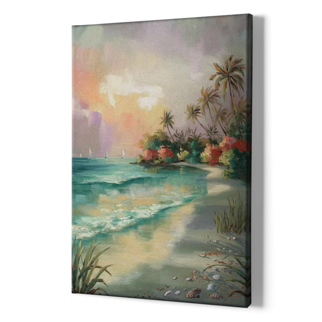 Hilton Head Island Tropical Paradise - Canvas Print Art Sides