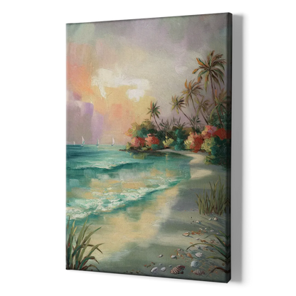 Hilton Head Island Tropical Paradise - Canvas Print Art Sides