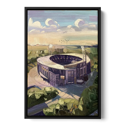 Baltimore Ravens Stadium View - Black Frame Canvas