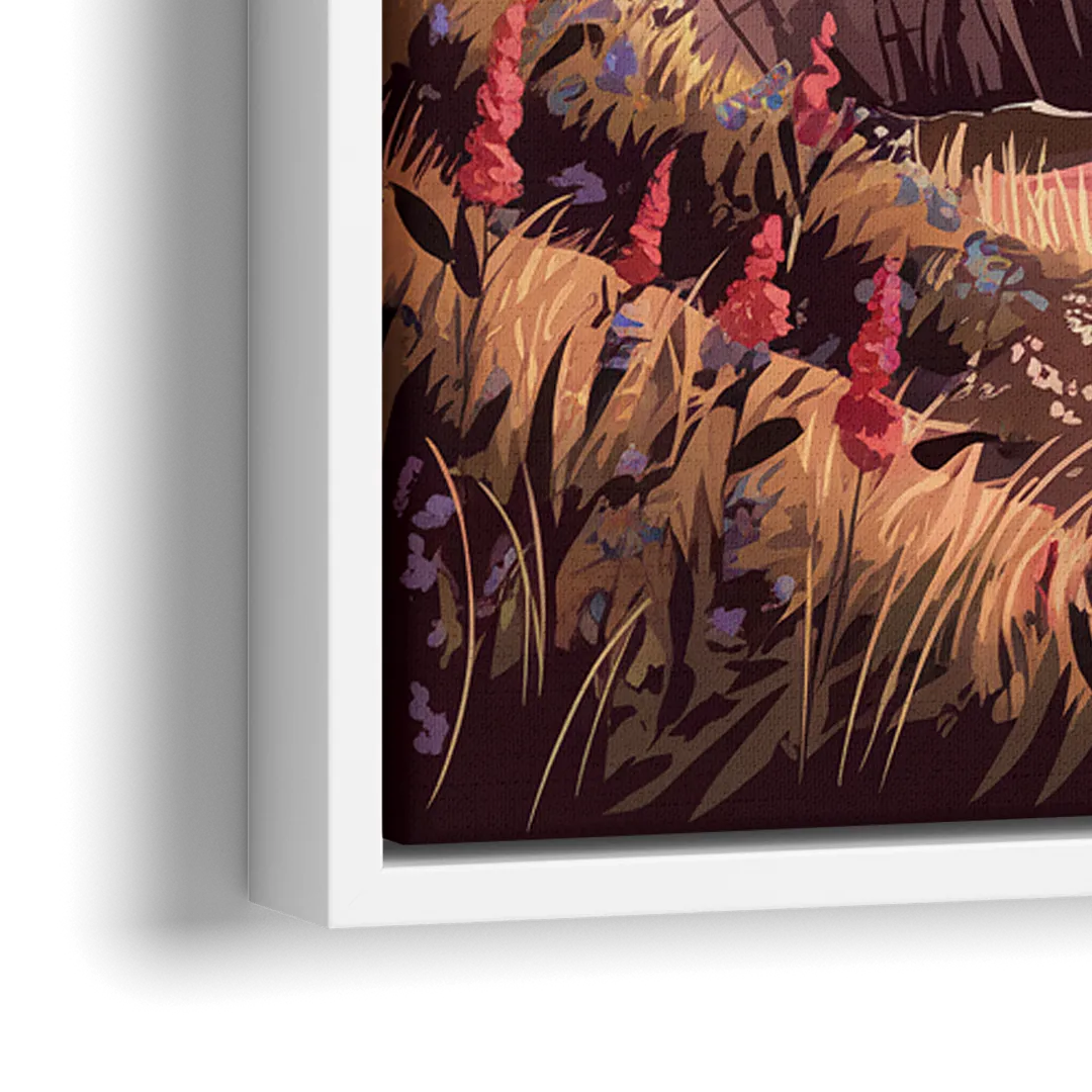 Big Sur Coastal Sunset - Close-Up White Frame Canvas