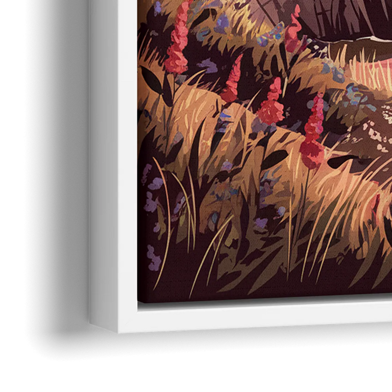 Big Sur Coastal Sunset - Close-Up White Frame Canvas