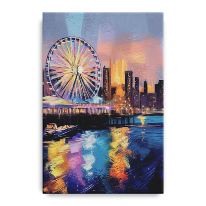 Chicago Navy Pier View - Canvas Wall Art