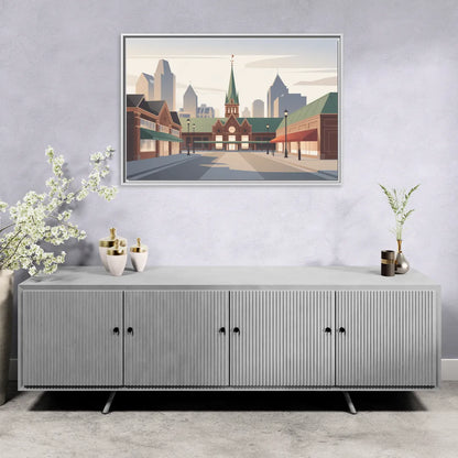 ByWard Market Charm - Living Room White Frame Canvas