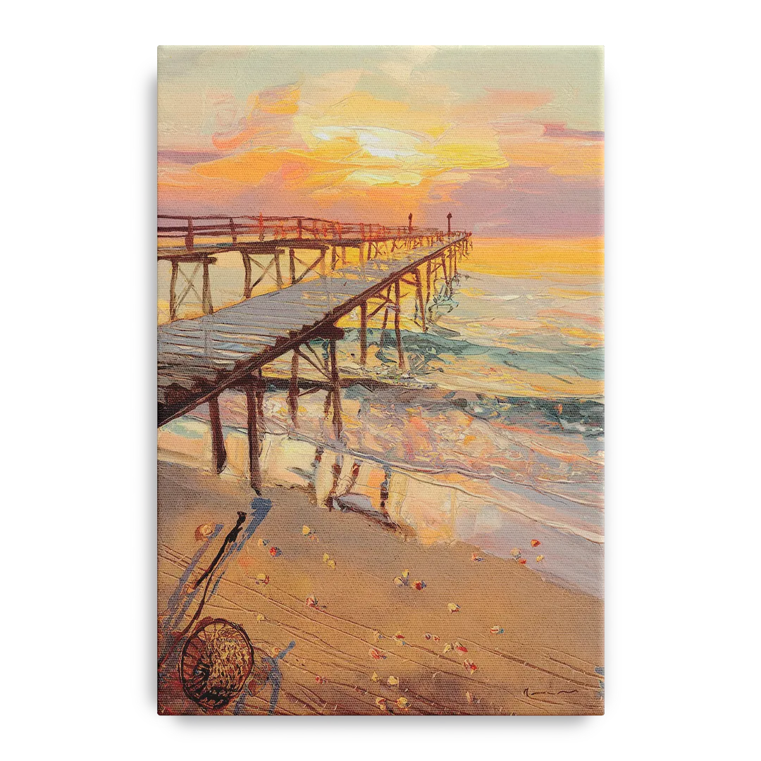 Corpus Christi Fishing Pier - Canvas Wall Art