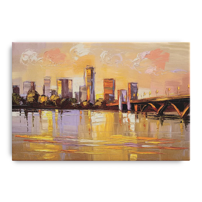 Baton Rouge Mississippi River View - Canvas Wall Art