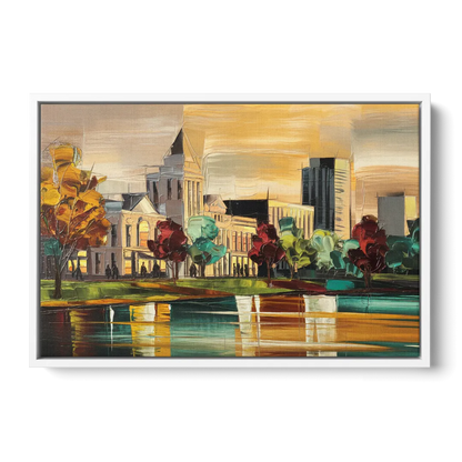 Huntsville Historic Downtown - White Frame Canvas