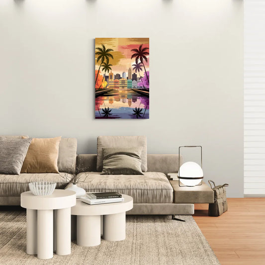 Tampa Historic Ybor City - Canvas Wall Art Living Room