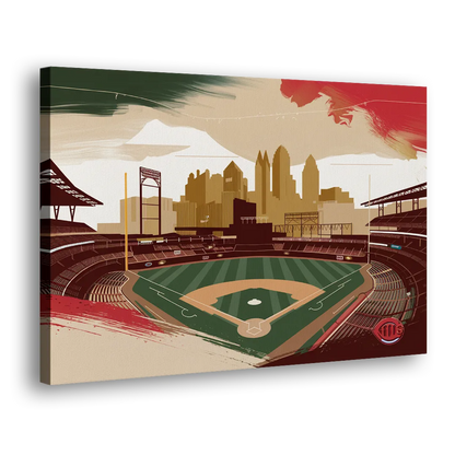 Cincinnati Reds Vintage Moments - Canvas Print Art Sides