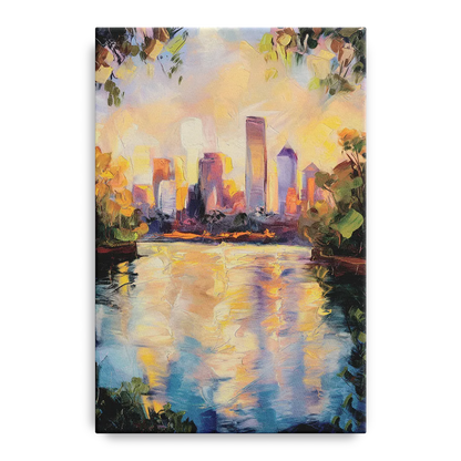 Boston Charles River Reflections - Canvas Wall Art