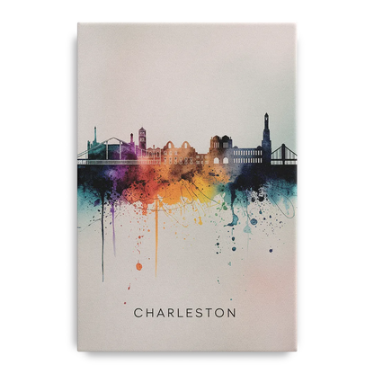 Charleston Historic Skyline - Canvas Wall Art