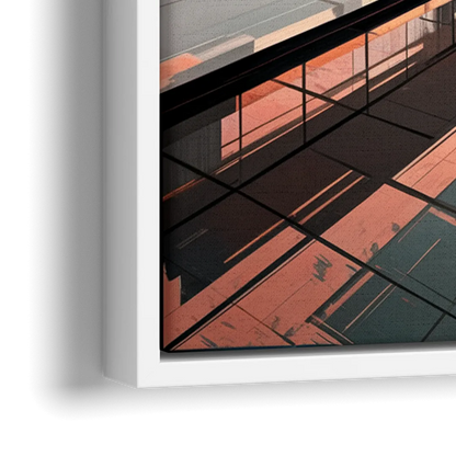 Plano Modern Architecture - Close-Up White Frame Canvas