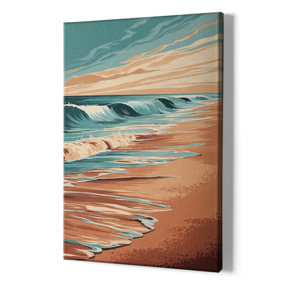 Virginia Beach Atlantic Waves - Canvas Print Art Sides