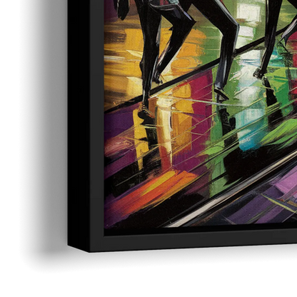 New Orleans Symbols of Culture - Close-Up Black Frame Canvas