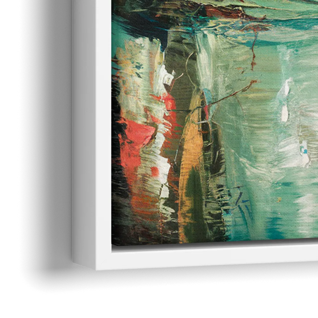 Orlando Tropical Landscape - Close-Up White Frame Canvas