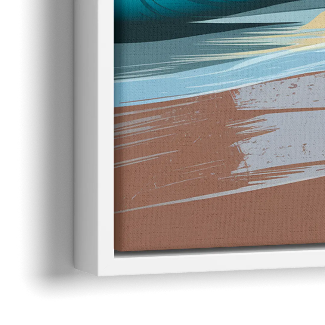 Corona Beach Vibes - Close-Up White Frame Canvas