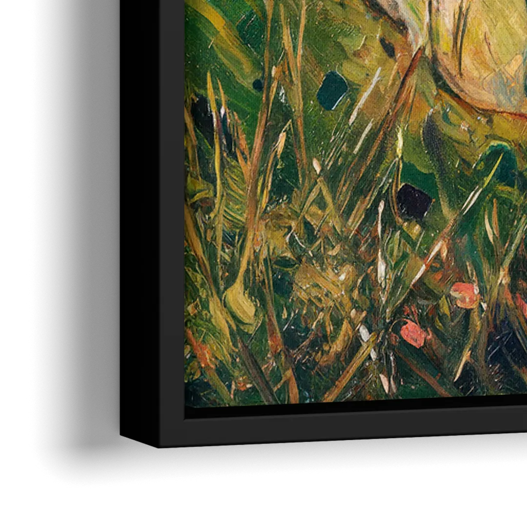 Big Sur Ocean Cliffs - Close-Up Black Frame Canvas