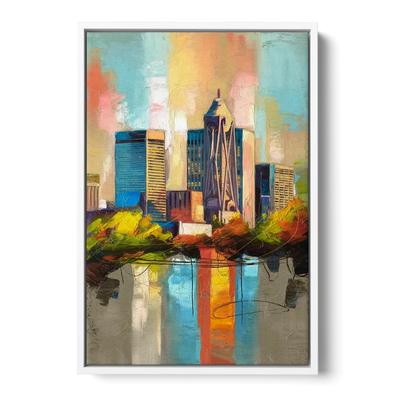 Birmingham Alabama Magic City - White Frame Canvas